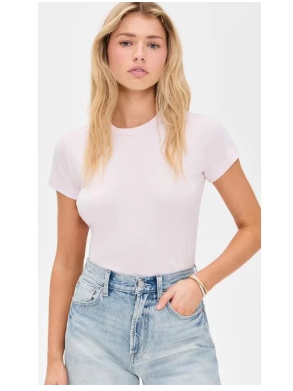 Vince Shrunken 90’s Tee Light Pink
